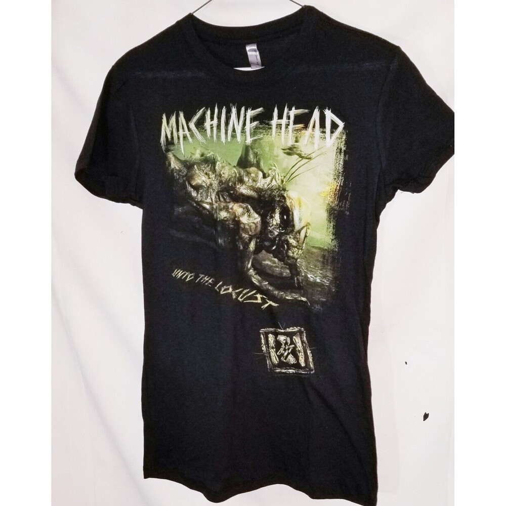 unto the Locust - MACHINE HEAD T-SHIRT NEW nos Womens Large ROCK TEE
